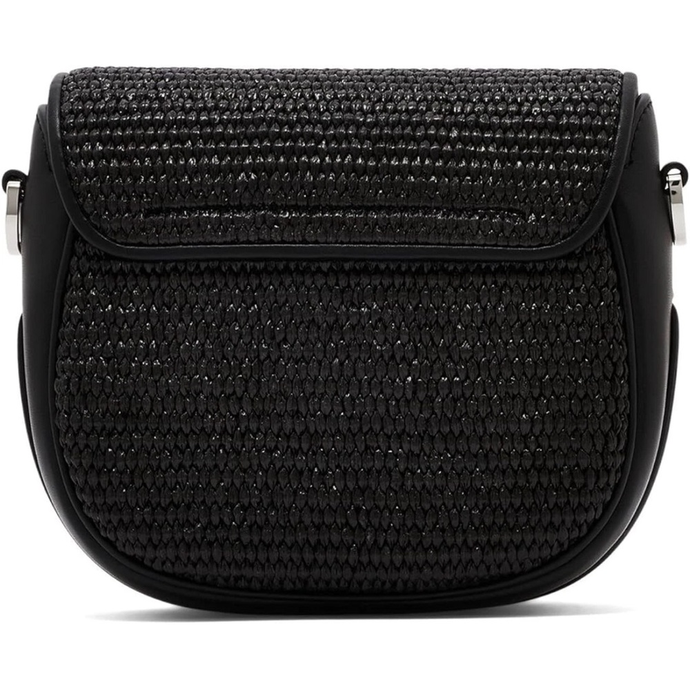 Marc Jacobs Black Raffia Crossbody Saddle Bag NWT - Picture 2 of 13